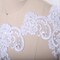1 Yard White Lace Trim 3 Inch Beaded Bridal Veil Scalloped Edge Embellishment